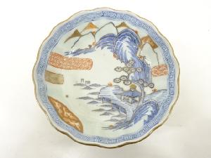 古伊万里　染付　山水　平鉢